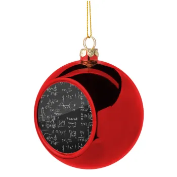 Math's, Christmas tree ball Red 8cm