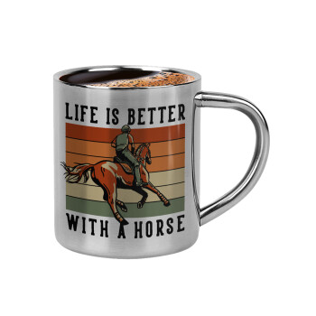 Life is Better with a Horse, Κουπάκι μεταλλικό διπλού τοιχώματος για espresso (220ml)