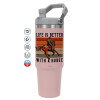 Pink color, 890ml (30oz) stainless Steel Tumbler with Handle