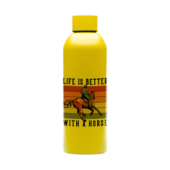 Life is Better with a Horse, Μεταλλικό παγούρι νερού, 304 Stainless Steel 800ml