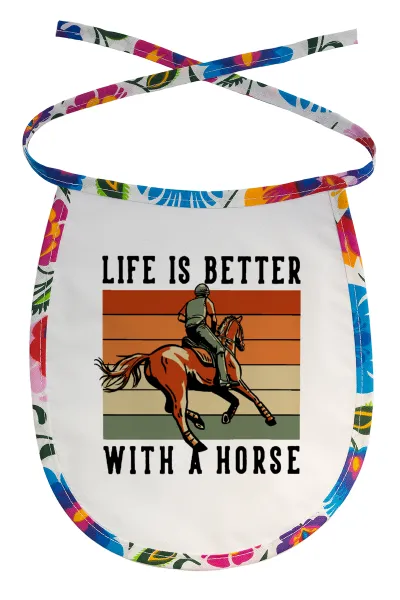 Life is Better with a Horse — αλέκιαστη με κορδόνι Χρωματιστή