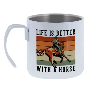 Life is Better with a Horse — Κούπα Ανοξείδωτη διπλού τοιχώματος 400ml