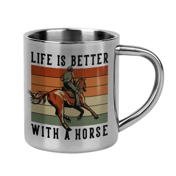 Life is Better with a Horse, Mug Stainless steel double wall 300ml