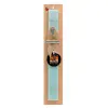 Easter Set, wooden keychain & aromatic flat Easter candle (30cm) (TURQUOISE)