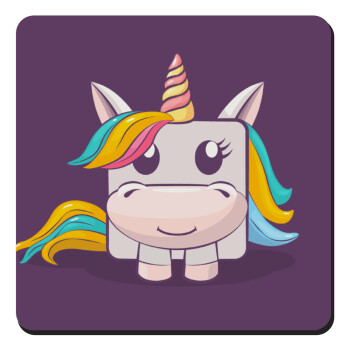 Unicorns cube, Τετράγωνο μαγνητάκι ξύλινο 9x9cm