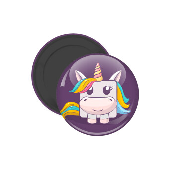 Unicorns cube, Μαγνητάκι ψυγείου στρογγυλό διάστασης 5cm