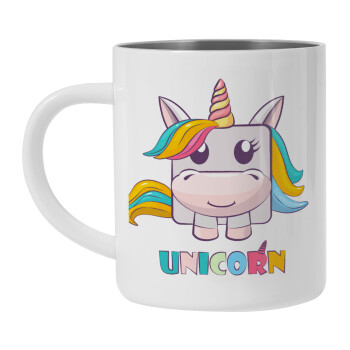 Unicorns cube, Mug Stainless steel double wall 300ml