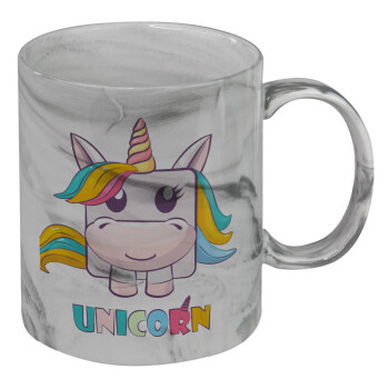 Unicorns cube, Mug ceramic marble style, 330ml