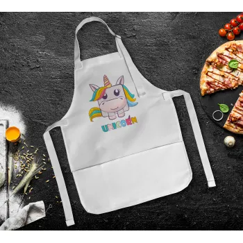 Unicorns cube, Ποδιά Σεφ Ολόσωμη Παιδική (με ρυθμιστικά και 2 τσέπες)