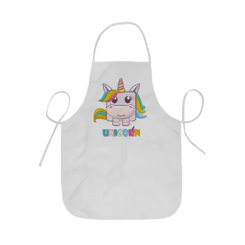Unicorns cube, Ποδιά Σεφ ολόσωμη κοντή  Παιδική (44x62cm)