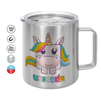Unicorns cube, Mug Stainless steel double wall 300ml