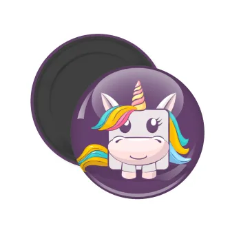 Unicorns cube, Μαγνητάκι ψυγείου στρογγυλό διάστασης 5cm