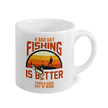A bad day FISHING is better than a good day at work, Κουπάκι κεραμικό, για espresso 150ml