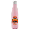 Μεταλλικό παγούρι θερμός Ροζ Ιριδίζον (Stainless steel), διπλού τοιχώματος, 500ml