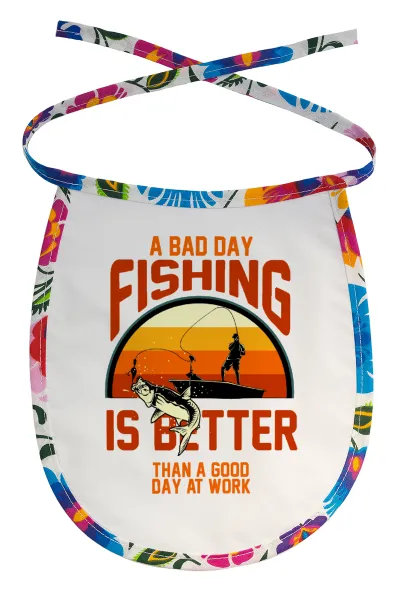 A bad day FISHING is better than a good day at work — αλέκιαστη με κορδόνι Χρωματιστή