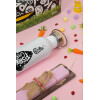 Easter Set, SS Metallic water bottle (620ml, stainless steel) & scented flat Easter candle (30cm) (PINK)
