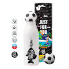 Soccer Metal mug thermos, double wall, 550ml