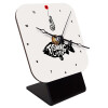 Quartz Wooden table clock with hands (10cm)