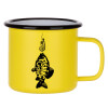 Metallic enamel MATT Yellow cup 360ml