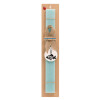 Easter Set, wooden keychain & aromatic flat Easter candle (30cm) (TURQUOISE)