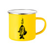Yellow Enamel Metallic Cup 360ml