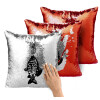 Μαξιλάρι καναπέ Μαγικό Κόκκινο με πούλιες 40x40cm περιέχεται το γέμισμα