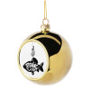 Golden Christmas tree ball ornament 8cm