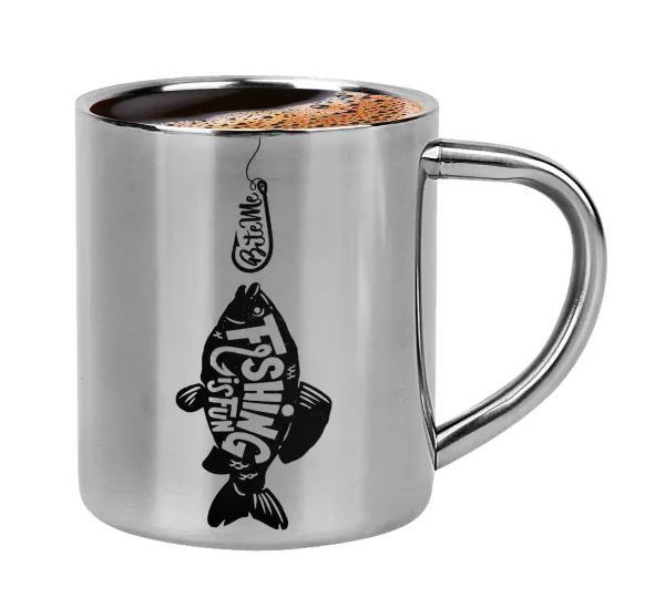 Fishing is fun — Double-wall metal cup for espresso (220ml)