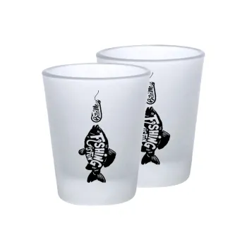 Fishing is fun, Σφηνοπότηρα γυάλινα 45ml του πάγου (2 τεμάχια)