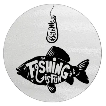 Fishing is fun, Επιφάνεια κοπής γυάλινη στρογγυλή (30cm)