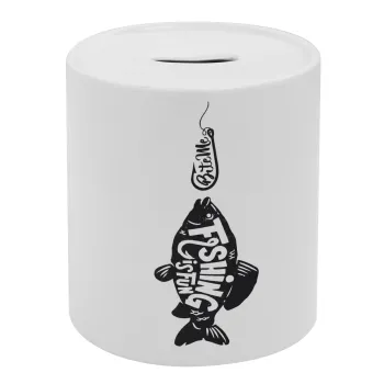 Fishing is fun, Κουμπαράς πορσελάνης με τάπα