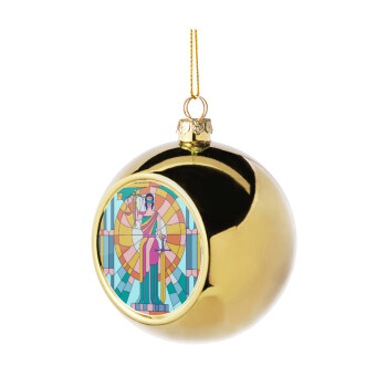 Θέμιδα βιτρώ, Χριστουγεννιάτικη μπάλα δένδρου Χρυσή 8cm