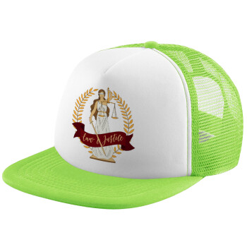 Θέμιδα, Καπέλο Soft Trucker με Δίχτυ Πράσινο/Λευκό