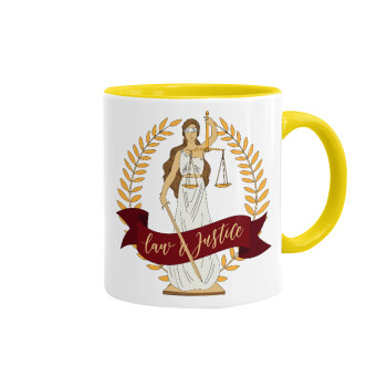 Θέμιδα, Mug colored yellow, ceramic, 330ml