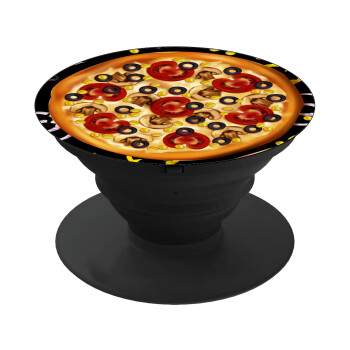 Pizza, Phone Holders Stand  Μαύρο Βάση Στήριξης Κινητού στο Χέρι