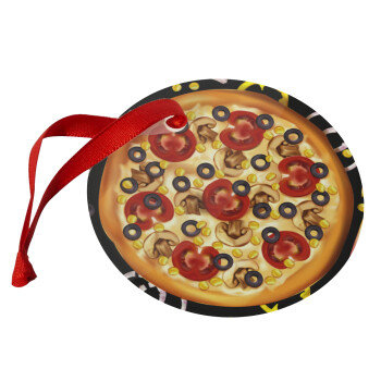 Pizza, Christmas ornament glass 9cm