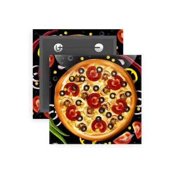 Pizza, Κονκάρδα παραμάνα τετράγωνη 5x5cm