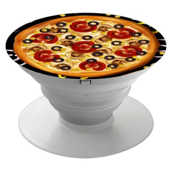 Pizza, Phone Holders Stand  Λευκό Βάση Στήριξης Κινητού στο Χέρι