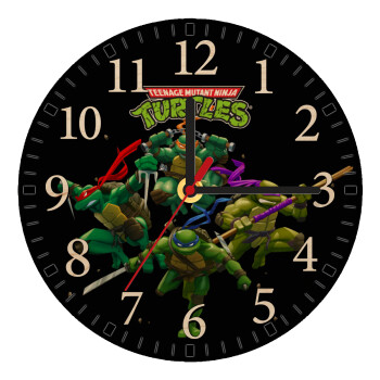 Ninja turtles, Ρολόι τοίχου ξύλινο plywood (20cm)