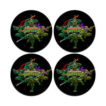 Ninja turtles, SET of 4 round wooden coasters (9cm)