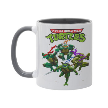Ninja turtles, Mug colored grey, ceramic, 330ml