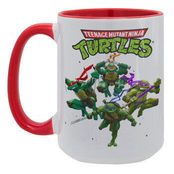 Ninja turtles, Κούπα Mega 15oz, κεραμική Κόκκινη, 450ml