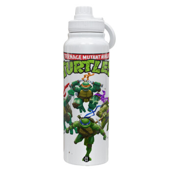 Ninja turtles, Θερμός 1L Ανοξείδωτο με Βάση Κινητού & Διπλά Τοιχώματα