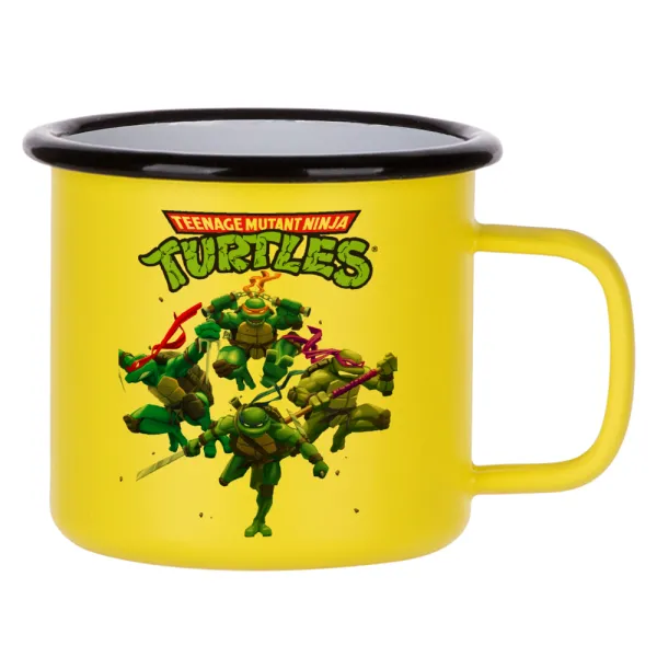 Ninja turtles — Metallic enamel MATT Yellow cup 360ml