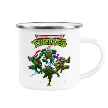 Ninja turtles, Κούπα Μεταλλική εμαγιέ λευκη 360ml