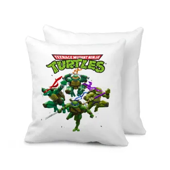 Ninja turtles, Μαξιλάρι καναπέ 40x40cm περιέχεται το  γέμισμα