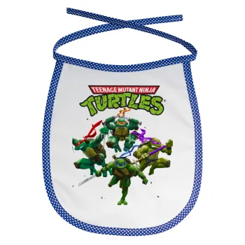Ninja turtles, Σαλιάρα μωρού αλέκιαστη με κορδόνι Μπλε