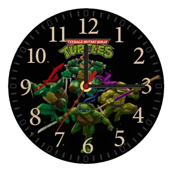 Ninja turtles, Ρολόι τοίχου ξύλινο plywood (20cm)