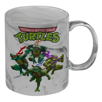 Ninja turtles, Mug ceramic marble style, 330ml