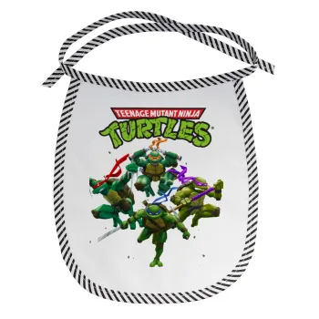 Ninja turtles, Σαλιάρα μωρού αλέκιαστη με κορδόνι Μαύρη